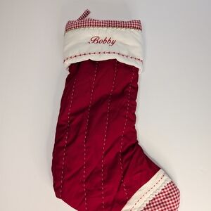Pottery Barn Kids Red and White Holiday Stocking